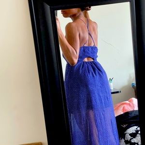 Purple summer dress with two slits on the side!